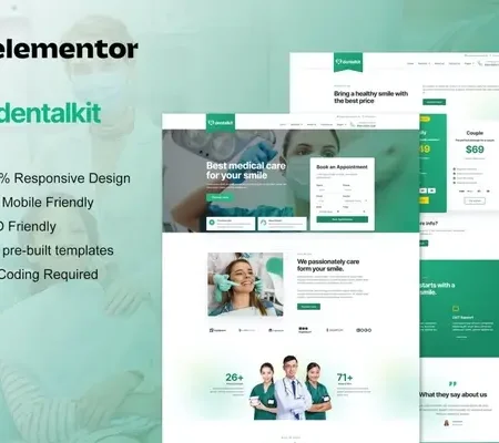 Dentalkit – Dentist & Medical Service Elementor Template Kit