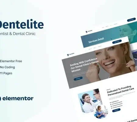 Dentelite – Dentist & Dental Clinic Elementor Template Kit
