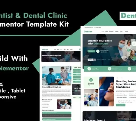 Dentor – Dentist & Dental Care Elementor Template Kit