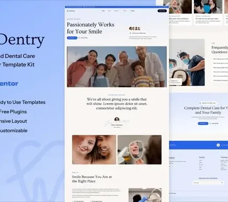 Dentry – Dentist & Dental Care Elementor Template Kit