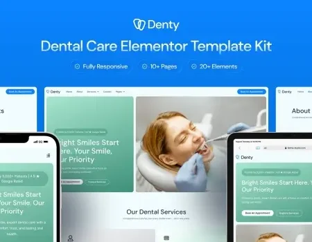 Denty – Dental Care Elementor Template Kit