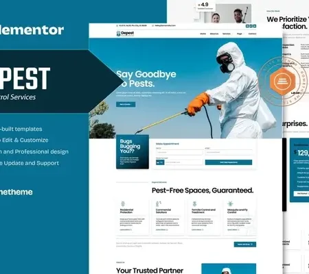 Depest – Pest Control Services Elementor Template Kit