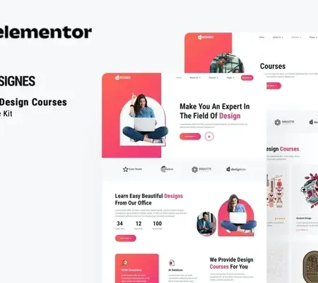 Designes – Online Design Course Elementor Template Kit