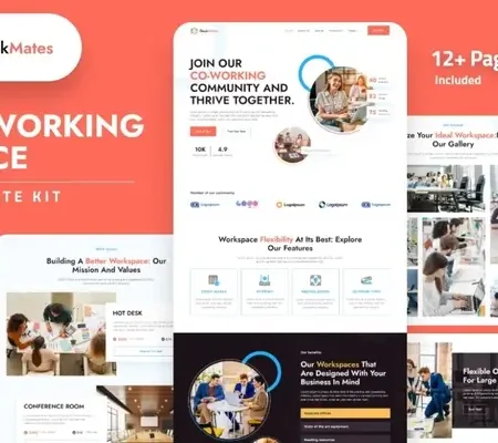 Deskmates – Coworking Space Elementor Template Kit