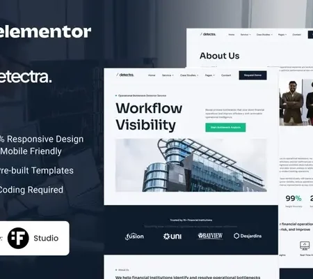 Detectra – Business Process Optimization Elementor Template Kit