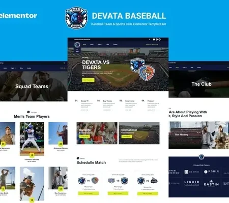 Devata – Baseball Team & Sports Club Elementor Template Kit
