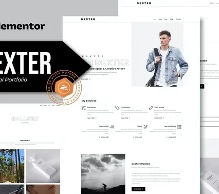 Dexter – Personal Portfolio Elementor Template Kit