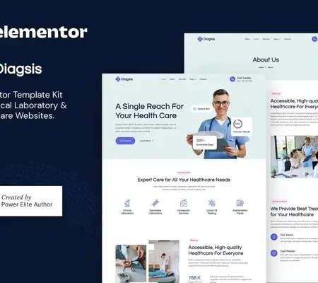 Diagsis – Clinical Laboratory & Healthcare Elementor Template Kit