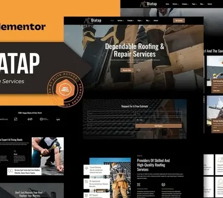 Diatap – Roofing Services Elementor Template Kit