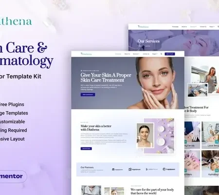 Diathena – Skin Care & Dermatology Elementor Template Kit