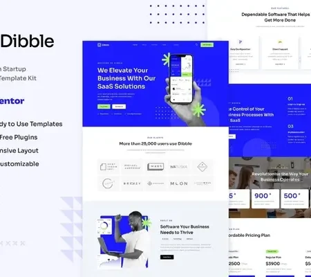 Dibble – SaaS & Tech Startup Elementor Template Kit