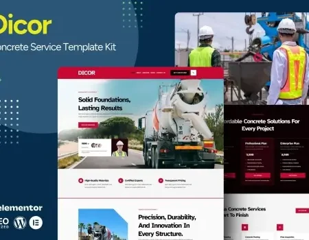 Dicor – Concrete Service Elementor Template Kit