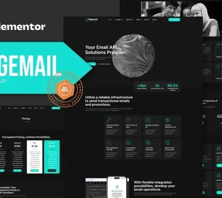 Digemail – Email API Solutions & Services Elementor Pro Template Kit