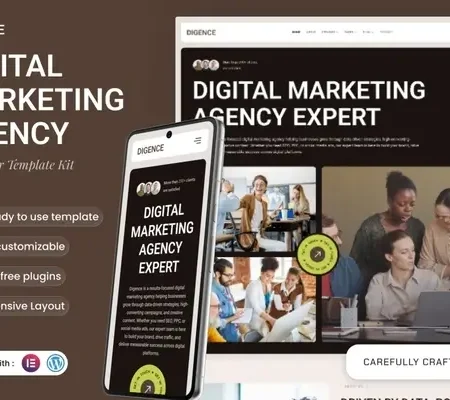 Digence – Digital Marketing Agency Elementor Template Kit