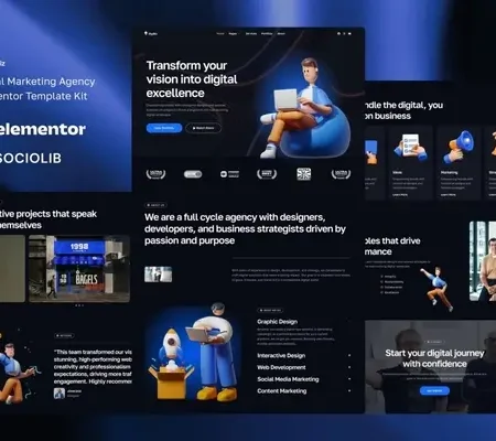 DigiBiz – Digital Marketing Agency Elementor Template Kit