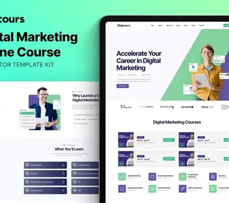 Digicours – Digital Marketing Online Course Elementor Template Kit