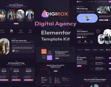 Digirox – Digital Agency Elementor Template Kit