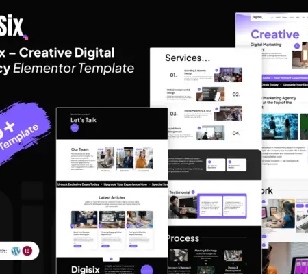 DigiSix– Creative Digital Agency Elementor Template Kit