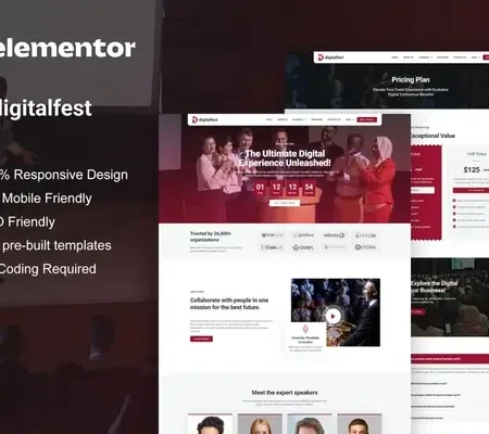 DigitalFest – Event & Conference Elementor Pro Template Kit