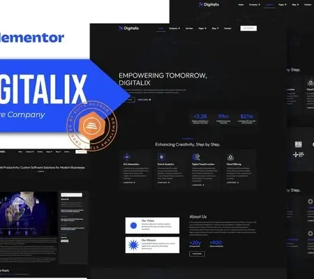 Digitalix – Software Company Elementor Pro Template Kit