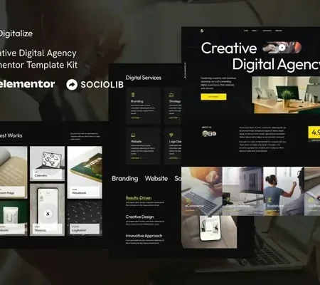 Digitalize – Creative Digital Agency & Portfolios Elementor Template Kit
