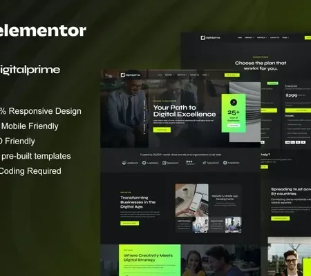DigitalPrime – Digital Agency Elementor Template Kit