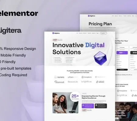 Digitera – Digital Agency Elementor Pro Template Kit