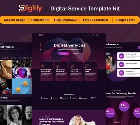 Digitly – Digital Service Agency Elementor Template Kit