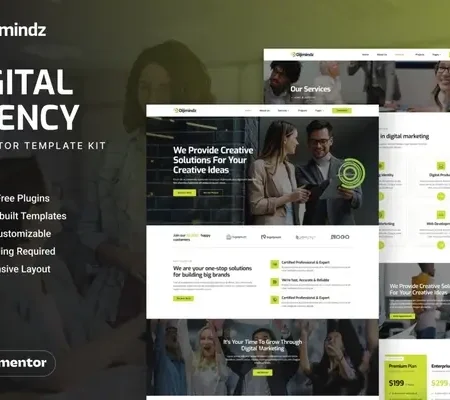 Dijimindz – Creative Digital Agency Elementor Template Kit