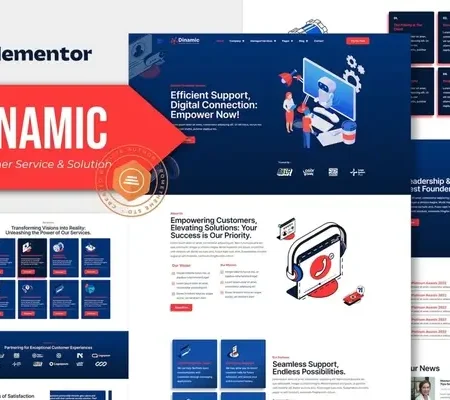 Dinamic – Customer Service & Solution Elementor Pro Template Kit