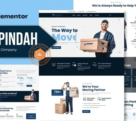 Dipindah – Moving Company Elementor Template Kit
