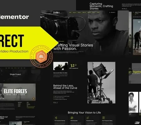 Direct – Film & Video Production Elementor Pro Template Kit