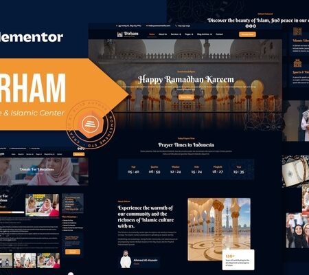 Dirham – Mosque & Islamic Center Elementor Pro Template Kit