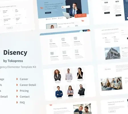 Disency | Creative Digital Agency Elementor Template Kit