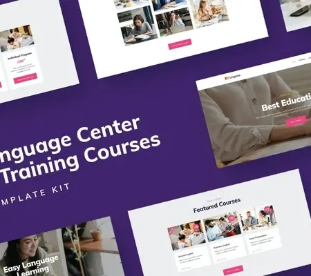 Distance Education – Language Center & Training Courses Template Kit