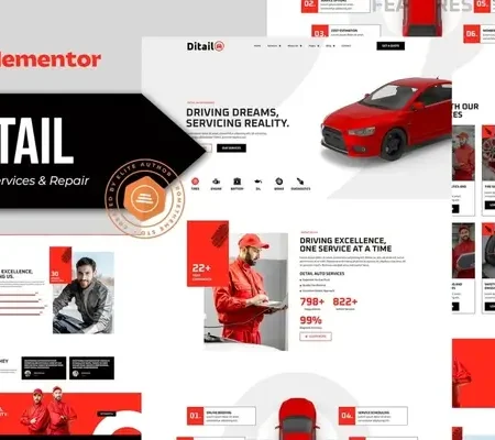Ditail – Auto Services & Repair Elementor Pro Template Kit