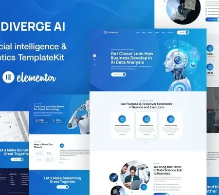 Diverge AI | Robotics Elementor Template Kit