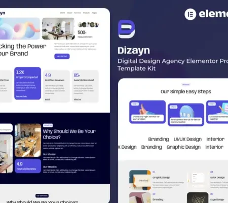 Dizayn – Digital Design Agency Elementor Pro Template Kit
