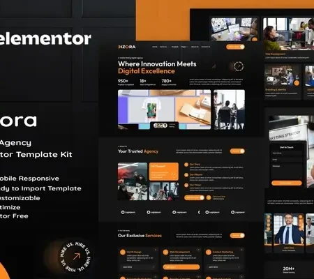 Dizora – Digital Agency Elementor Template Kit