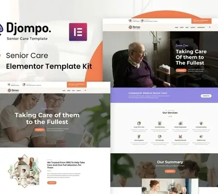 Djompo Kit – Senior Care Elementor Template Kit