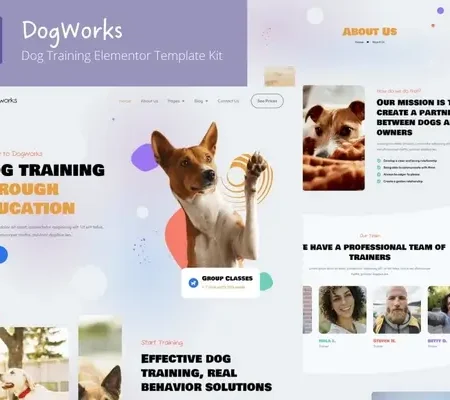 DogWorks – Dog Training Elementor Template Kit