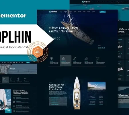 Dolphin – Yacht Club & Boat Rental Elementor Pro Template Kit
