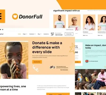 DonorFull – Charity & Donation Elementor Template Kit