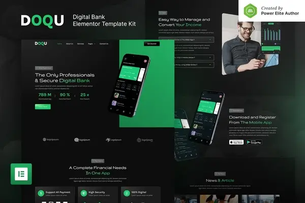 doqu-dark-digital-bank-e-wallet-elementor-template-1 doqu dark digital bank e wallet elementor template 1