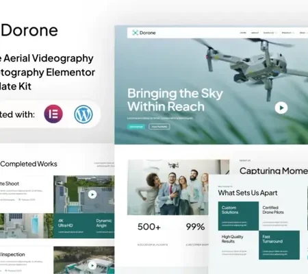 Dorone – Drone Aerial Videography and Photography Elementor Template Kit