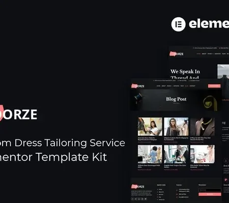 Dorze – Custom Dress Tailoring Service Elementor Pro Template Kit