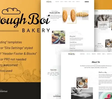 DoughBoiBakery – Bakery Cakery Elementor Template Kit