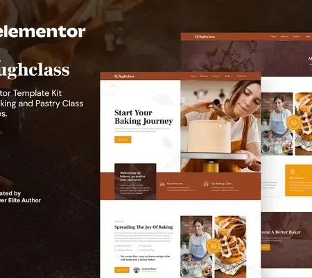 Doughclass – Baking & Pastry Class Elementor Template Kit