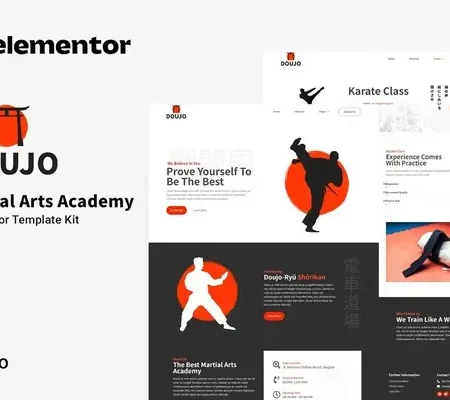 Doujo – Martial Arts Academy Elementor Template Kit