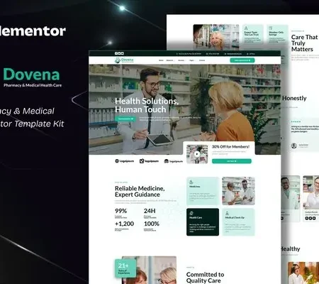 Dovena – Pharmacy & Medical Elementor Template Kit